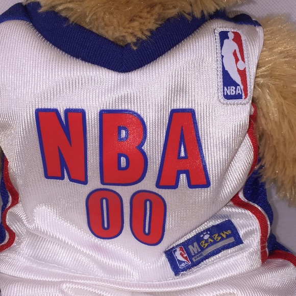 Build A Bear Workshop Brown Plush Stuffed Bear NBA Basketball Jersey and Shorts - Picture 2 of 9